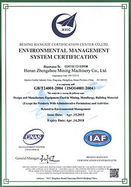 中国 Henan Zhengzhou Mining Machinery CO.Ltd 認証